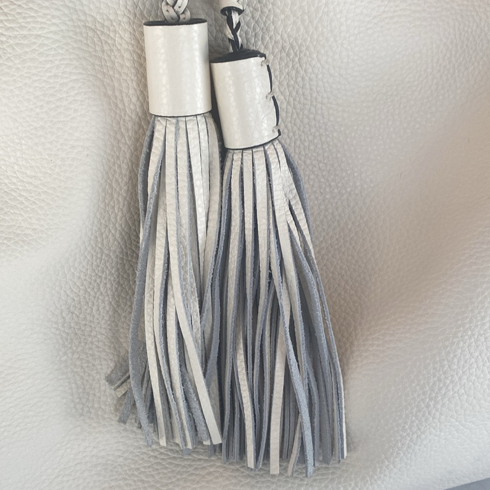 REBECCA MINKOFF Cream Ivory Leather Hobo Shoulder Bag EUC - Picture 11 of 15